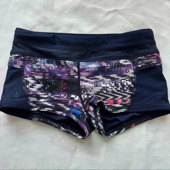 Athleta Athletic Shorts Size Small Back Zip Pocket Drawstring - Picture 1 of 10